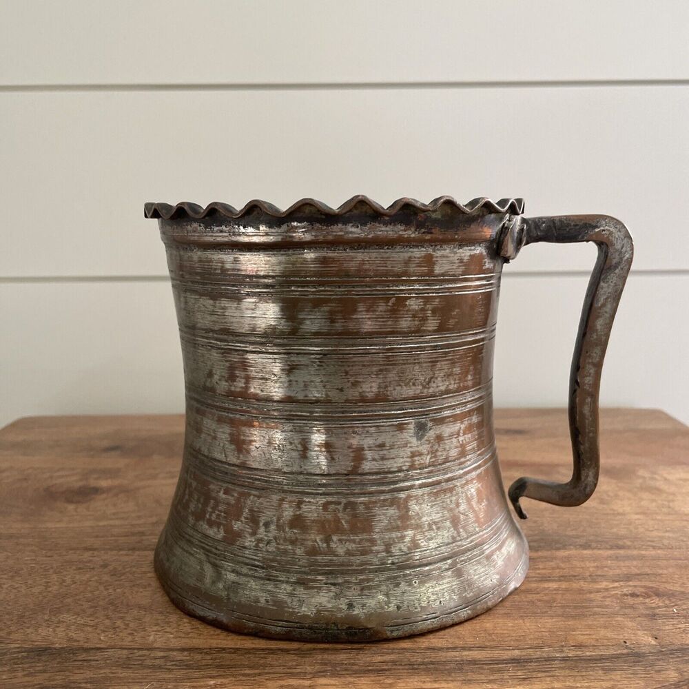 18th Century French Bronze Tankard 1760s Copper & Nickel Louis XV Style